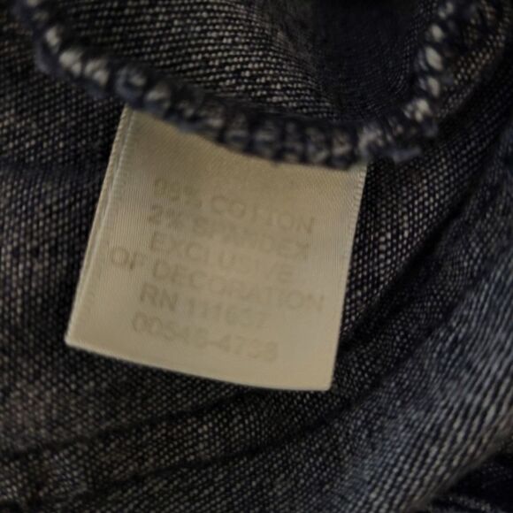 Christopher Banks jean jacket Size Small Pre-owned zipper front - Picture 4 of 6